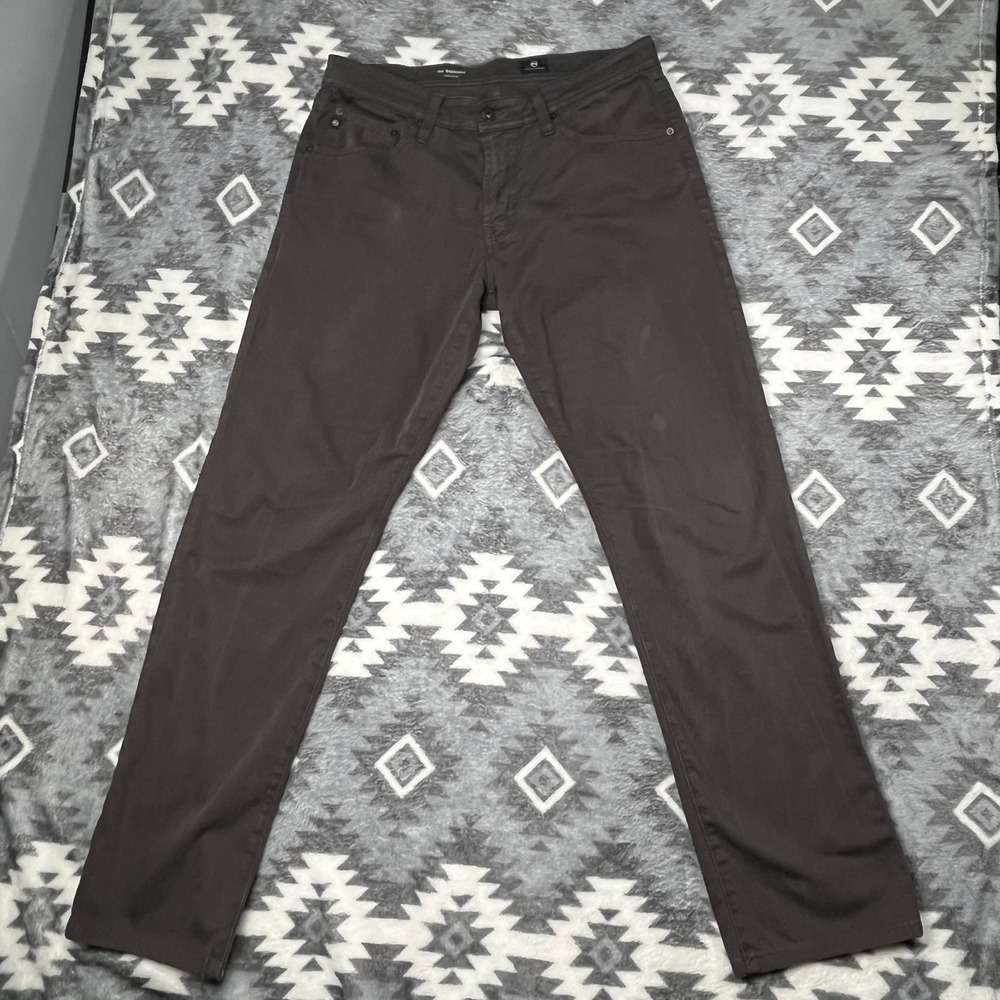 AG Adriano Goldschmied Graduate Tailored Leg Pants Mens 34x34 Grey Distressed